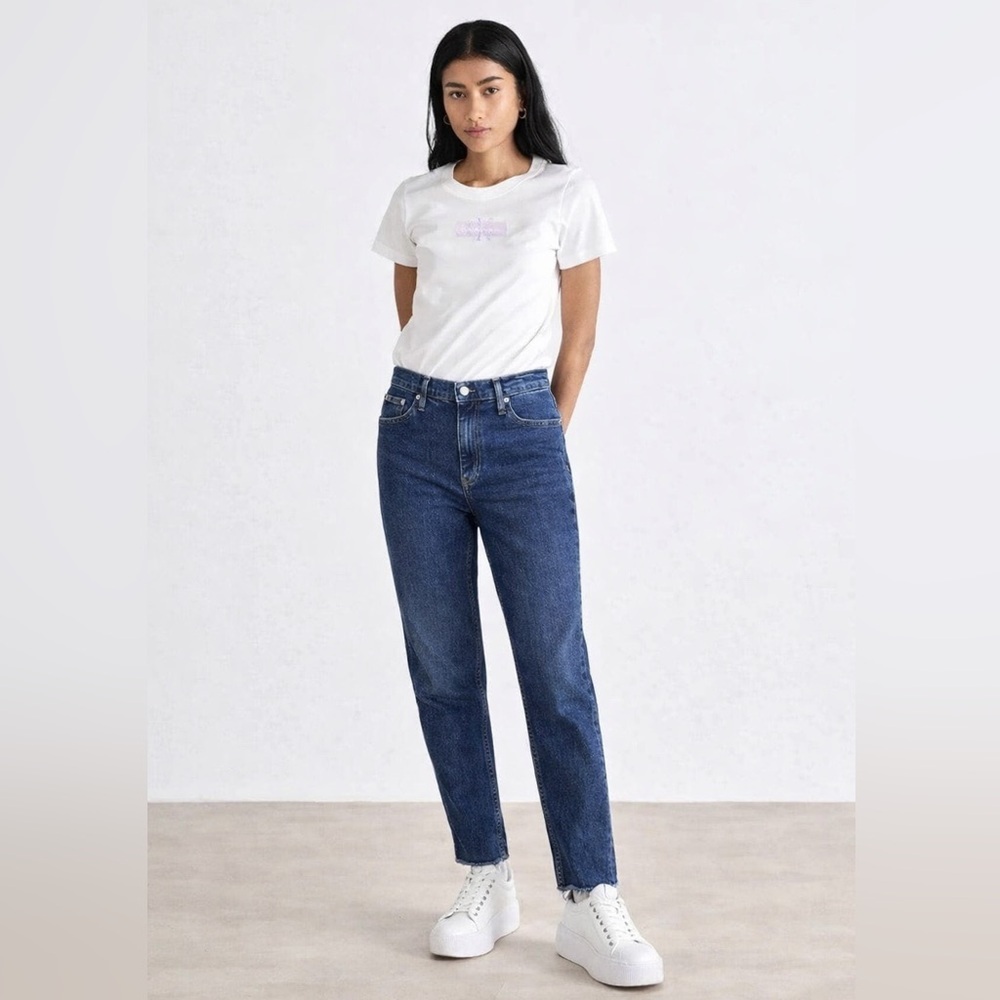 Calvin Klein Dark Wash Wide Leg Jeans 28 Short